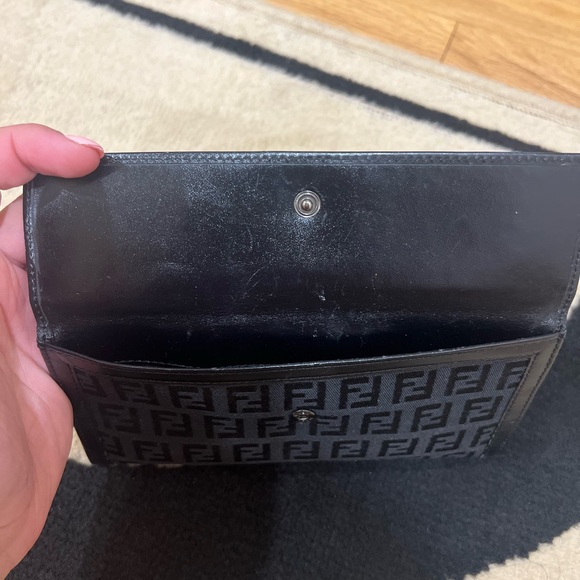 Authentic Pre-owned Fendi Baguette Canvas Flap Wallet - Picture 7 of 9